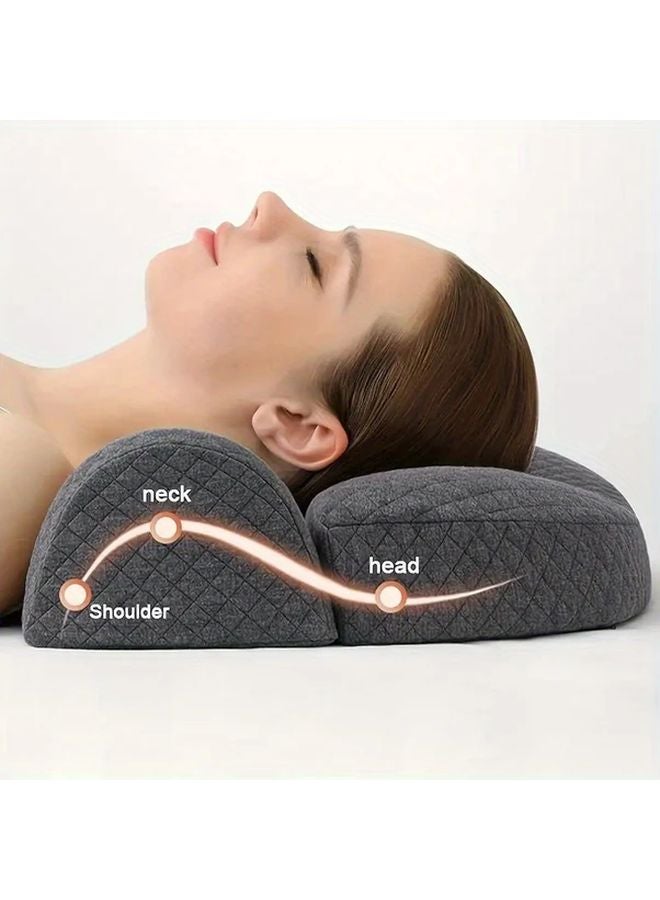 Ergonomic Neck Support Pillow For Cervical Relief 1pc Contoured Design For Spinal Alignment - Image 1